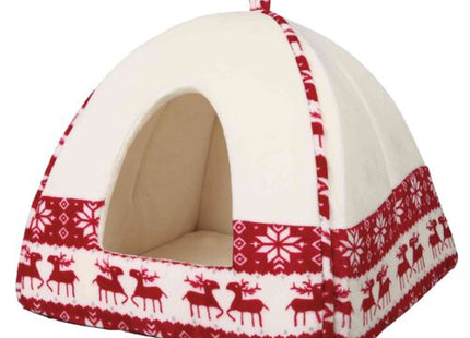 Trixie Xmas Kuschelhöhle Santa - Kuschelhöhle rot/creme