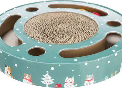 Trixie Xmas Kratztrommel - Kratzspielzeug, festlich rot