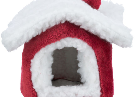 Trixie Xmas Kuschelhöhle – Mäuse/Hamster, rot/weiss