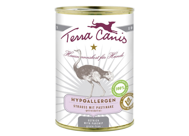 Terra Canis Hypoallergen Strauss mit Pastinake - Nassfutter, 400g