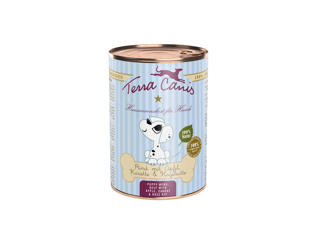 Terra Canis Welpenrind - Welpenfutter, 400g, naturbelassen