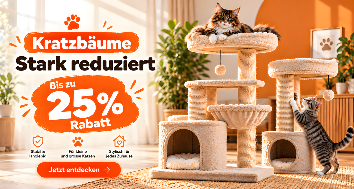 Kratzbaum-Aktion bei Purrfect Pets – Kratzbäume und Kratzmöbel für Katzen bis zu 25 % reduziert