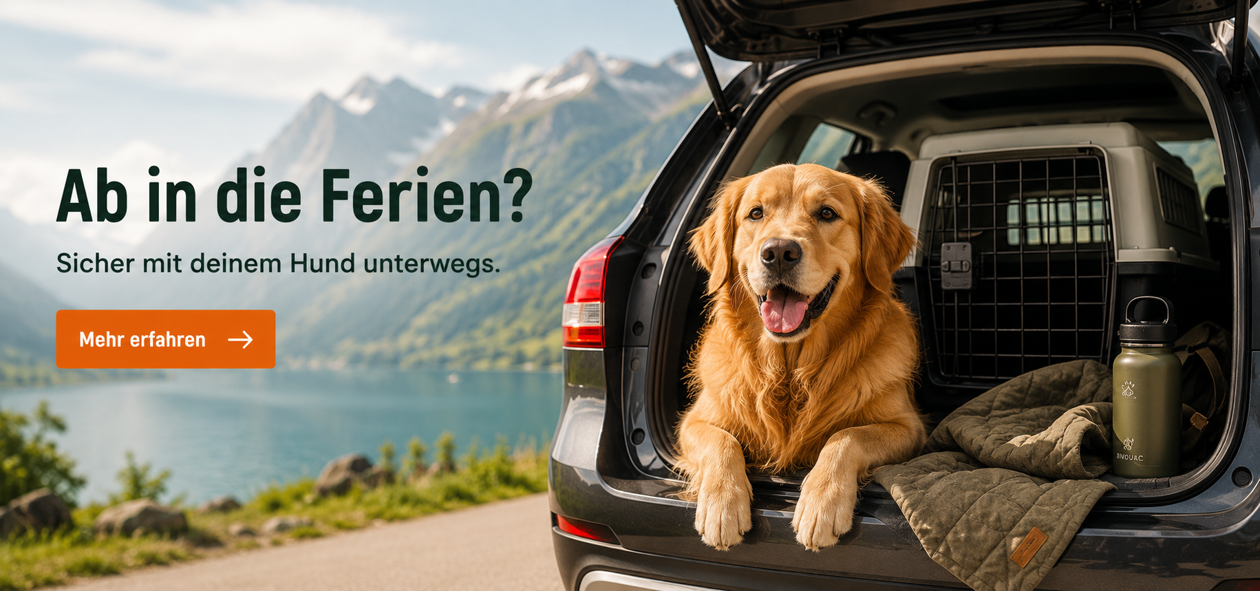 Ferien mit Hund – Hundeboxen, Sicherheitsgurte und Autozubehör für sichere Reisen mit deinem Hund