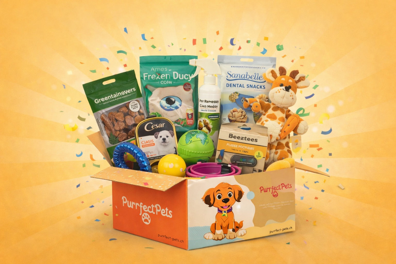 Purrfect Pets Überraschungsbox mit Produkten