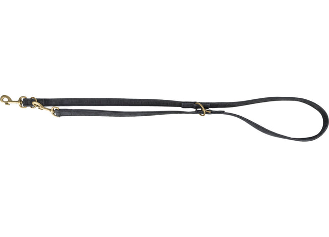 Trixie Pure V-Leine Leder schwarz