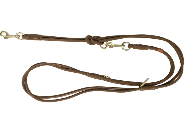 Trixie Pure V-Leine rundgenäht Leder braun