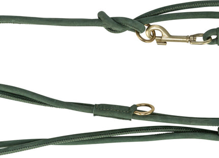 Trixie Pure V-Leine rundgenäht Leder salbei