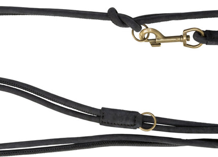 Trixie Pure V-Leine rundgenäht Leder schwarz