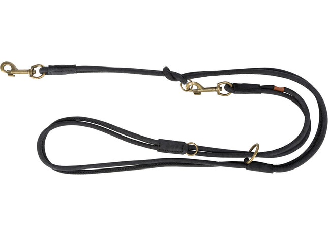 Trixie Pure V-Leine rundgenäht Leder schwarz